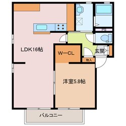 伊勢松本駅 徒歩14分 2階の物件間取画像